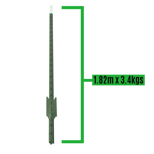 Poste T en Acero 1.82mtsx3.4kgs